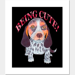 QUEEN ELIZABETH POCKET BEAGLE BEING CUTE RED Posters and Art